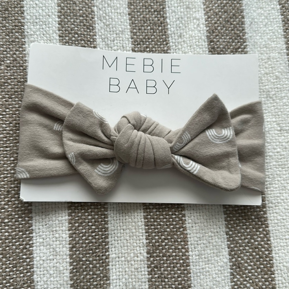 Mebie Baby rainbow print bow headband